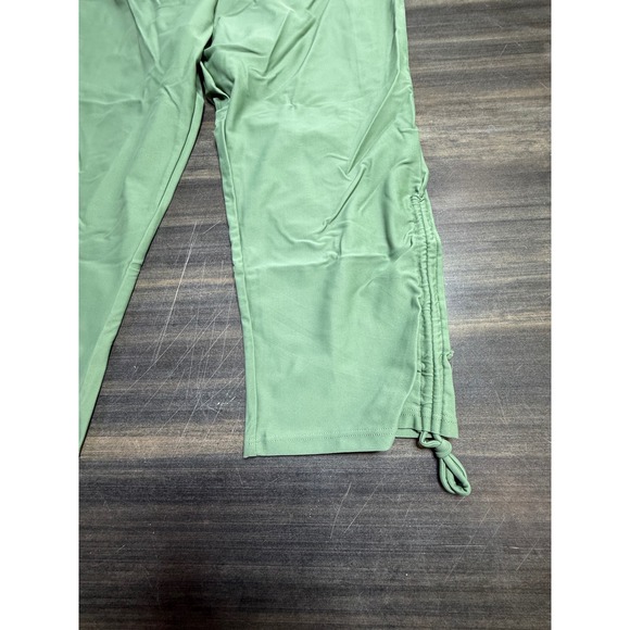 HOLIPICK Capri Leggings Activewear Drawstring Side Green Size 1X‎ 16W - Picture 4 of 6